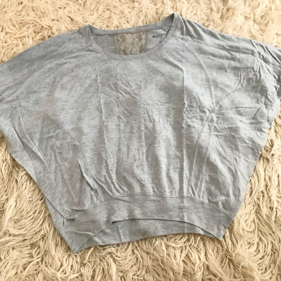 Ideology | Gray Oversized Top Lace Back Details - Picture 7 of 7